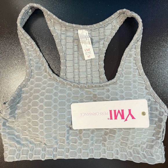 NWT $60R. YMI 2-Piece Honeycomb Activewear Set. Size Medium. Gray - Picture 3 of 8